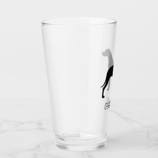 Rhodesian Ridgeback Silhouette Ridgie Dog Custom Glas (Rechts)