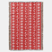 Rhodesian Ridgeback Silhouette-Weihnachtsmuster Decke (Vorderseite Vertikal)