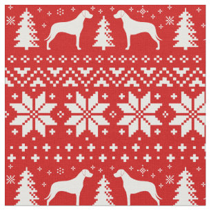Rhodesian Ridgeback Silhouette-Weihnachtsmuster Stoff