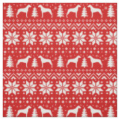 Rhodesian Ridgeback Silhouette-Weihnachtsmuster Stoff (Muster)
