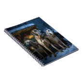 Rhodesian Ridgeback Snowy Sleigh Weihnachtsdekor Notizblock (Rechte Seite)