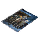 Rhodesian Ridgeback Snowy Sleigh Weihnachtsdekor Notizblock (Linke Seite)