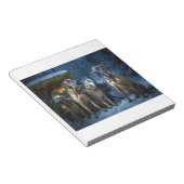 Rhodesian Ridgeback Snowy Sleigh Weihnachtsdekor Notizblock (angewinkelt)