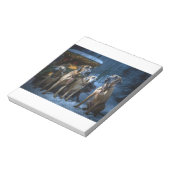 Rhodesian Ridgeback Snowy Sleigh Weihnachtsdekor Notizblock (Rotiert)