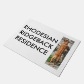 rhodesian ridgeback stehend fußmatte (Schrägansicht)