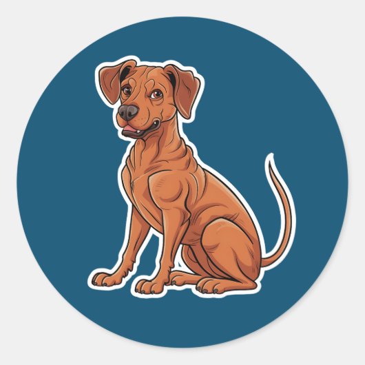 Rhodesian Ridgeback Sticker (Vorderseite)