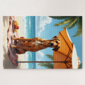 Rhodesian Ridgeback Strand Szene Puzzle (Horizontal)