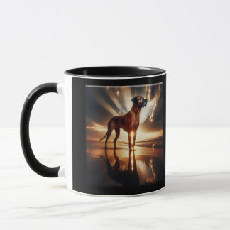 Rhodesian Ridgeback Sunset Beach Majestät Tasse