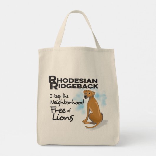 Rhodesian Ridgeback Tote Bag Tragetasche (Rückseite)