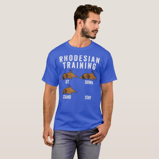 Rhodesian Ridgeback Training Dog T-Shirt (Vorne ganz)