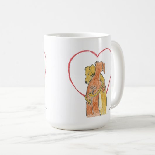 Rhodesian Ridgeback Umarmungs-Tasse Kaffeetasse (VorderseiteRechts)