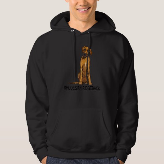 Rhodesian Ridgeback Verrückter Hund Hoodie (Vorderseite)