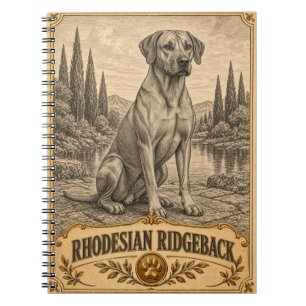 Rhodesian Ridgeback, Vintage Heritage Hund Notizblock