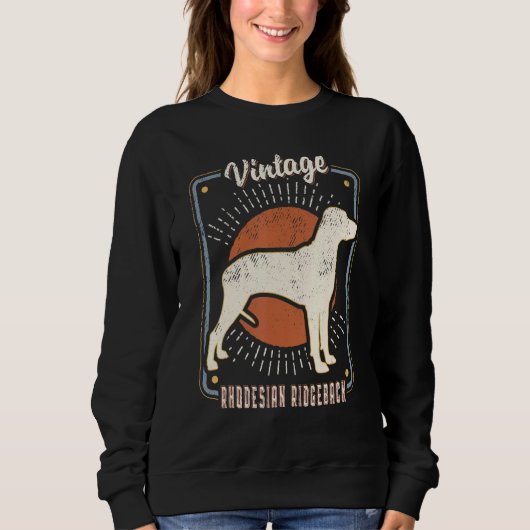 Rhodesian Ridgeback Vintage Retro Klassiker Hunde Sweatshirt (Vorderseite)