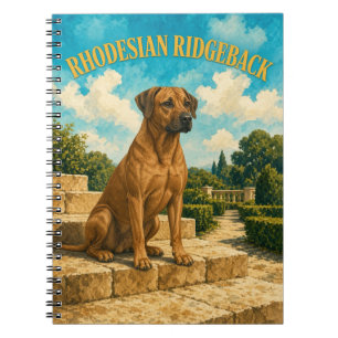 Rhodesian Ridgeback, Vintage Wasserfarben-Hundekun Notizblock