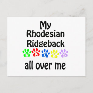 Rhodesian Ridgeback Walks Design Postkarte