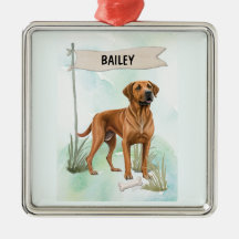 Rhodesian Ridgeback Wasserfarbe Personalisierter H