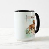 Rhodesian Ridgeback Wasserfarbe Personalisierter H Tasse (VorderseiteRechts)