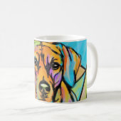 Rhodesian Ridgeback Wasserfarbe Portrait Kaffeetasse (VorderseiteRechts)