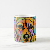 Rhodesian Ridgeback Wasserfarbe Portrait Kaffeetasse (Mittel)