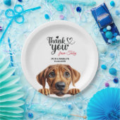 Rhodesian Ridgeback Wedding Vielen Dank Pappteller (Party)