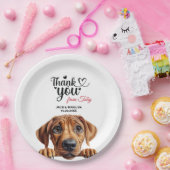 Rhodesian Ridgeback Wedding Vielen Dank Pappteller (Party)