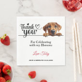 Rhodesian Ridgeback Wedding Vielen Dank Serviette (Beispiel)
