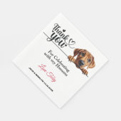 Rhodesian Ridgeback Wedding Vielen Dank Serviette (Ecke)