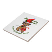 Rhodesian Ridgeback Weihnachten Fliese (Seite)