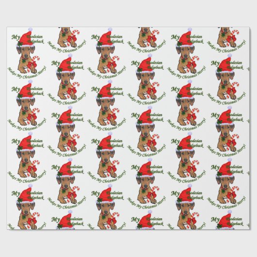 Rhodesian Ridgeback Weihnachten Geschenkpapier (Flach)