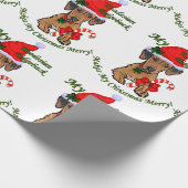 Rhodesian Ridgeback Weihnachten Geschenkpapier (Ecke)