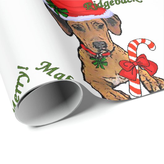 Rhodesian Ridgeback Weihnachten Geschenkpapier (Rolleneckpunkt)