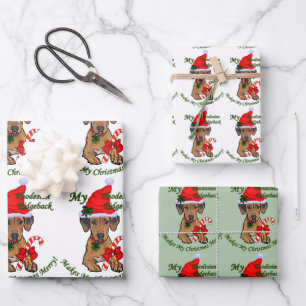 Rhodesian Ridgeback Weihnachten Geschenkpapier Set