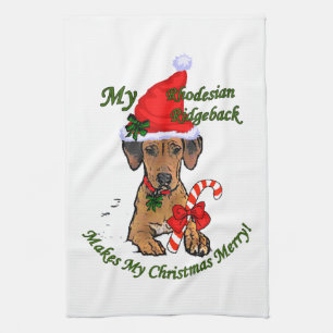 Rhodesian Ridgeback Weihnachten Handtuch