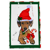 Rhodesian Ridgeback Weihnachten Mittlere Geschenktüte (Vorderseite)