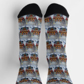 Rhodesian Ridgeback Weihnachten Rotes Lastwagen Fe Socken (Oben)
