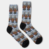 Rhodesian Ridgeback Weihnachten Rotes Lastwagen Fe Socken (Rechts)