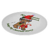 Rhodesian Ridgeback Weihnachten Schneidebrett (Ecke)