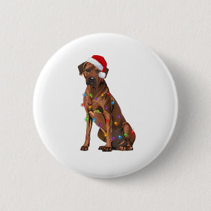 Rhodesian Ridgeback Weihnachtsbeleuchtung Xmas Hun Button