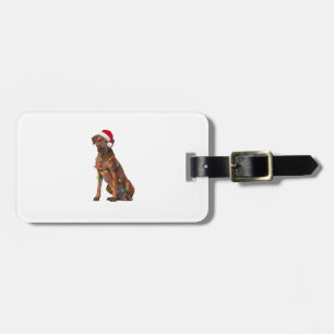 Rhodesian Ridgeback Weihnachtsbeleuchtung Xmas Hun Gepäckanhänger