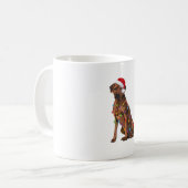 Rhodesian Ridgeback Weihnachtsbeleuchtung Xmas Hun Kaffeetasse (Vorderseite Links)