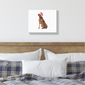 Rhodesian Ridgeback Weihnachtsbeleuchtung Xmas Hun Leinwanddruck (Insitu (Schlafzimmer))