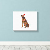 Rhodesian Ridgeback Weihnachtsbeleuchtung Xmas Hun Leinwanddruck (Insitu (Holzboden))