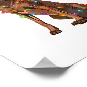 Rhodesian Ridgeback Weihnachtsbeleuchtung Xmas Hun Poster (Ecke)