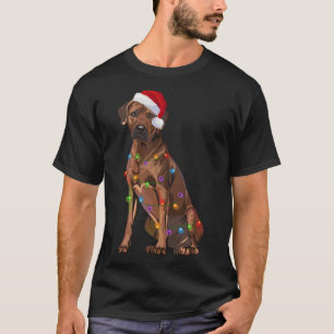 Rhodesian Ridgeback Weihnachtsbeleuchtung Xmas Hun T-Shirt
