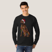 Rhodesian Ridgeback Weihnachtsbeleuchtung Xmas Hun T-Shirt (Vorne ganz)