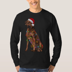 Rhodesian Ridgeback Weihnachtsbeleuchtung Xmas Hun T-Shirt