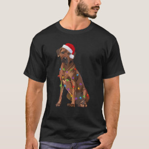 Rhodesian Ridgeback Weihnachtsbeleuchtung Xmas Hun T-Shirt
