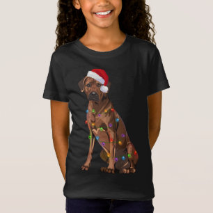 Rhodesian Ridgeback Weihnachtsbeleuchtung Xmas Hun T-Shirt