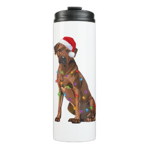 Rhodesian Ridgeback Weihnachtsbeleuchtung Xmas Hun Thermosbecher